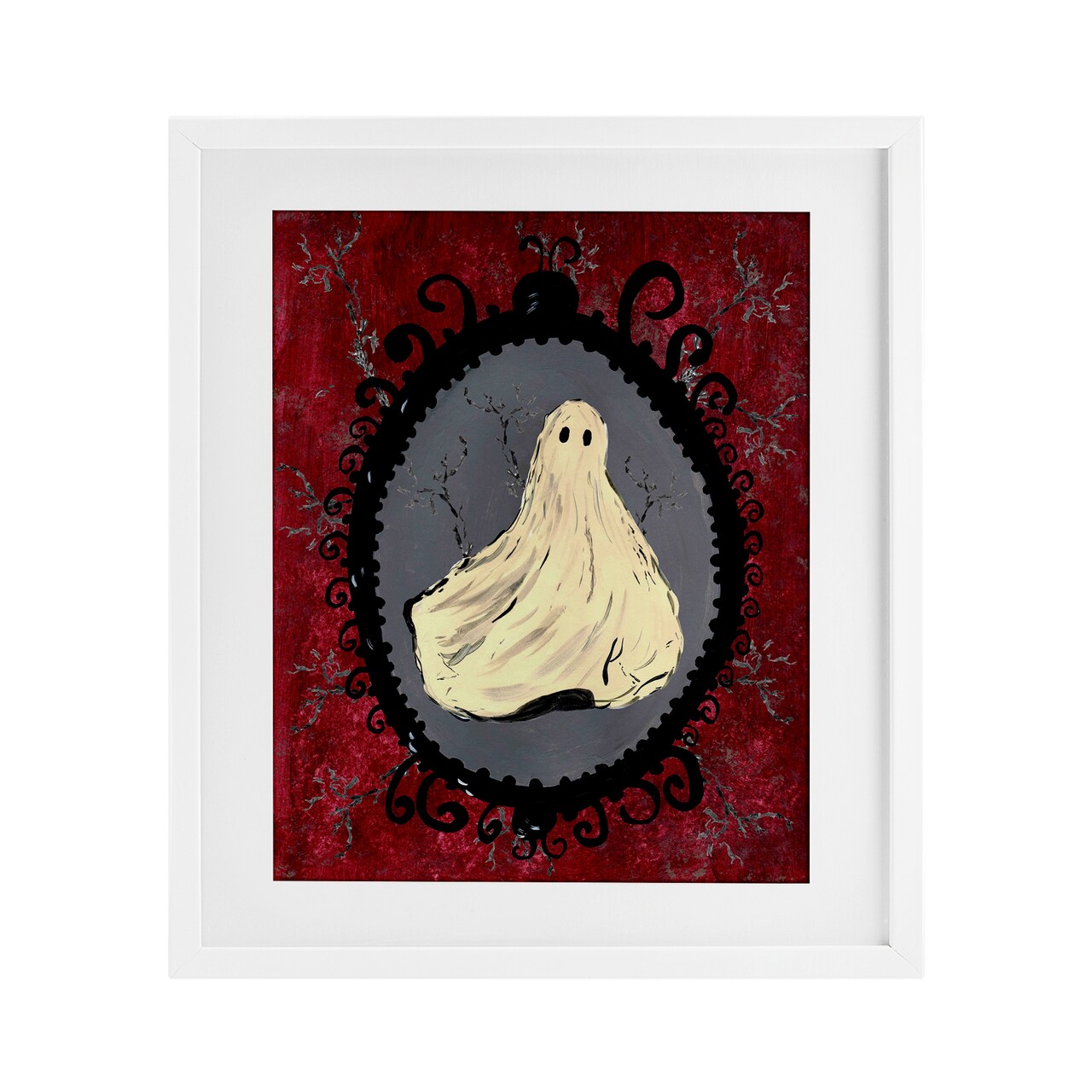 Stupell Industries Gothic Vintage Ghost Framed Print Under Glass, design by Kara Keller Designs